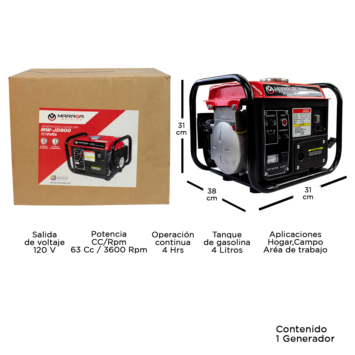 Generador Eléctrico Maraga 900W