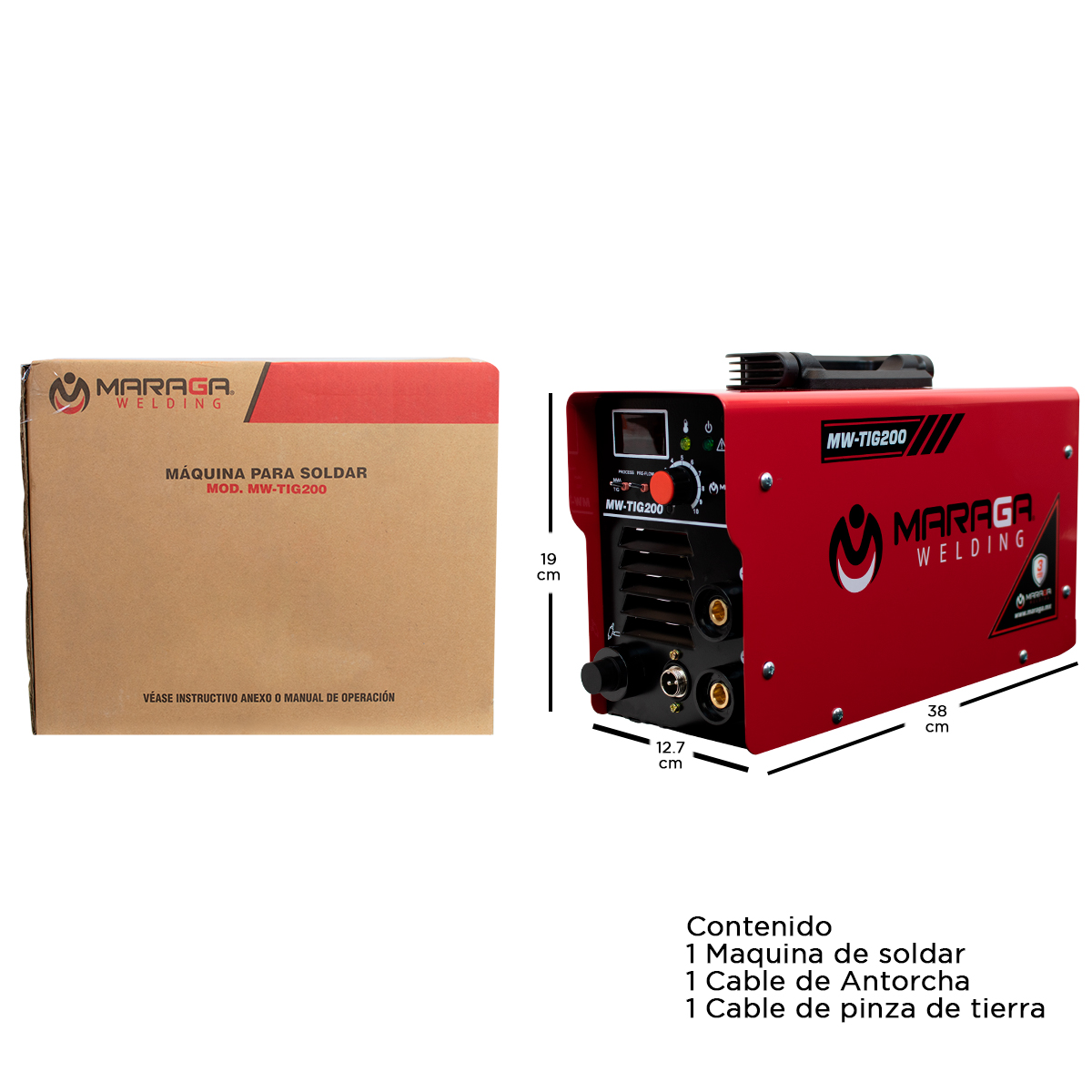 MW-TIG200 / 202094210901388 Soldadora Tig Inversora Maraga 200 Ampers 220v