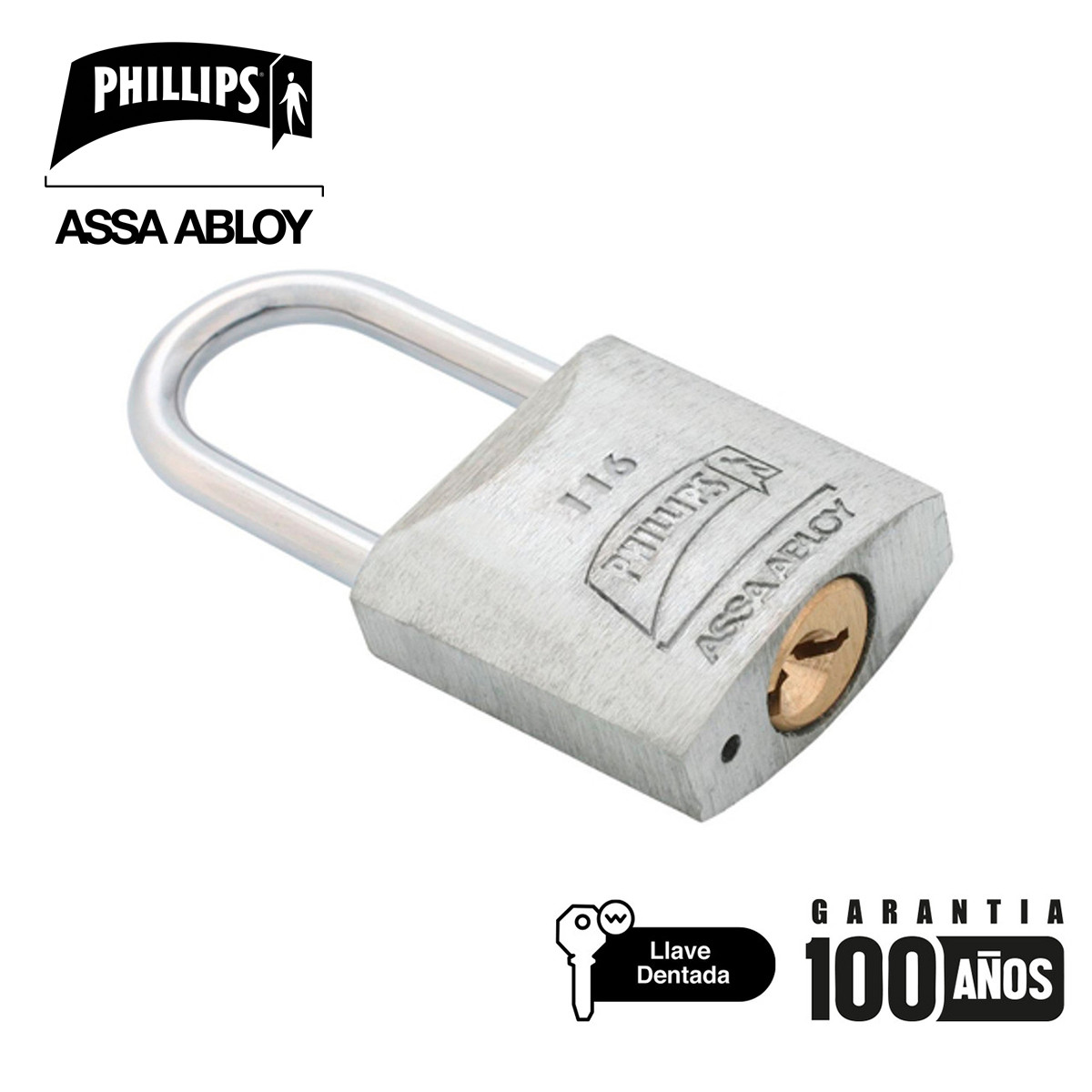 PHILLIPS  - CANDADO METALICO 116GL C AJA