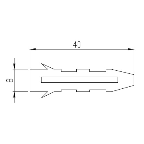 BRK 3946 TAQUETE RIEL SUP 8X40