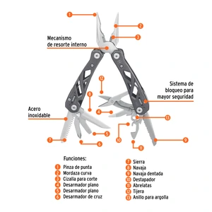 Multiherramienta con 13 funciones, TRUPER