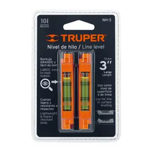 Truper Blíster con 2 niveles de hilo burbuja grande fácil lectura