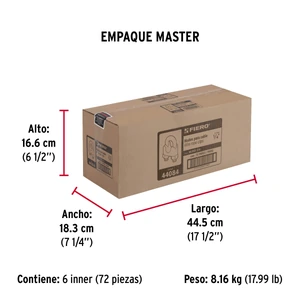 Blíster c/2 nudos (perros) de hierro p/cable de 1/4