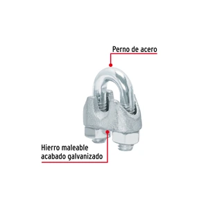 Bolsa c/40 nudos (perros) de hierro p/cable de 1/4