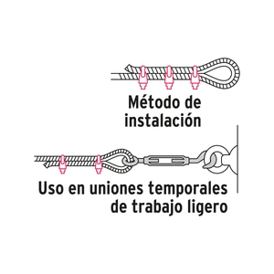 Bolsa c/40 nudos (perros) de hierro p/cable de 1/4