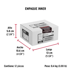Blíster c/2 nudos (perros) de hierro p/cable de 1/8