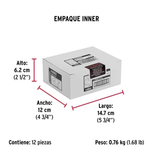 Blíster c/2 nudos (perros) de hierro p/cable de 3/16