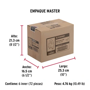 Blíster c/2 nudos (perros) de hierro p/cable de 3/16