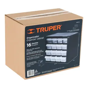 11851 / ORG-16 Organizador con 16 gavetas, Truper