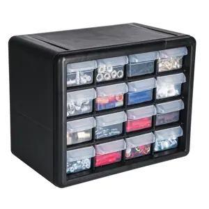 11851 / ORG-16 Organizador con 16 gavetas, Truper
