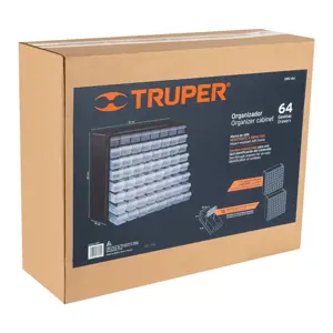 10895 / ORG-64 Organizador con 64 gavetas, Truper