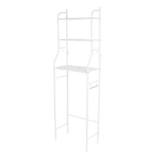 Mueble organizador blanco para baño con 3 repisas, Foset