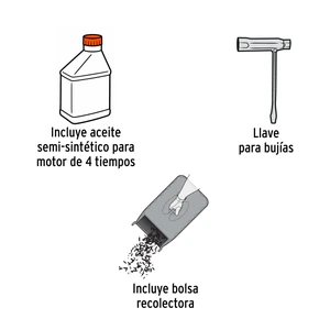 Podadora con motor a gasolina de 6 HP, 22