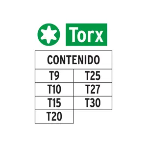 Juego de 7 puntas torx combinadas largo 1