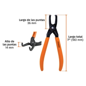 Truper Pinza punta a 90° 6-3/4