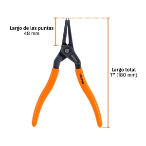 Truper Pinza punta recta 7