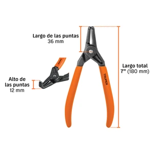 Truper Pinza punta a 90° 6-3/4