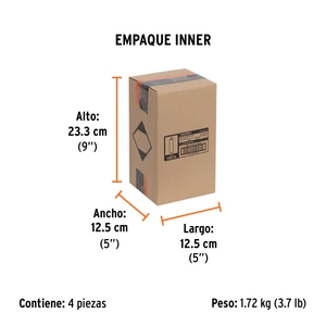 Truper Pintura en aerosol alta temp. bote esbelto, negro, 400 ml