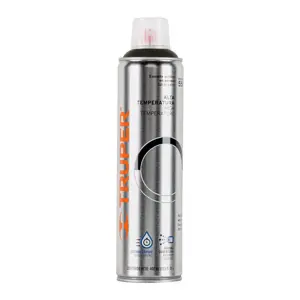 Truper Pintura en aerosol alta temp. bote esbelto, negro, 400 ml