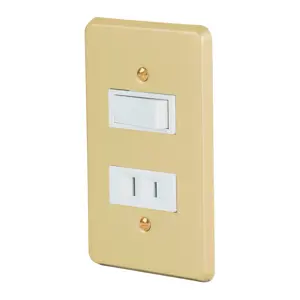 46388 / PA-APCO-E Volteck Placa armada contacto e interruptor, línea Económica