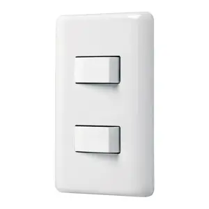 25085 / PA-APDO-EB Volteck Placa armada 1 interruptor sencillo + 1 de 3 vías, Basic