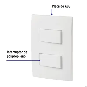 Volteck Placa armada interruptor sencillo y escalera, Oslo, blanco