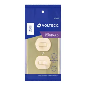 48498 / PA-APDO-SA Volteck Placa armada 2 interruptor sencillo, línea Standard,aluminio