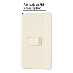 Volteck Placa armada 1 interruptor de escalera, marfil, Basic