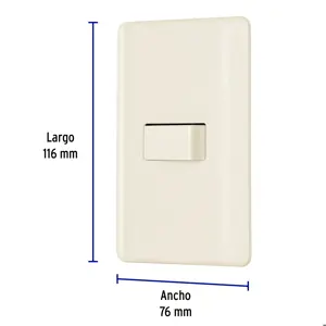Volteck Placa armada 1 interruptor de escalera, marfil, Basic