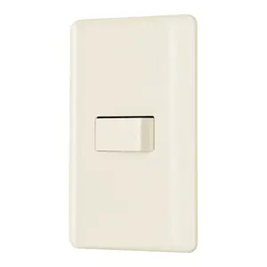 Volteck Placa armada 1 interruptor de escalera, marfil, Basic