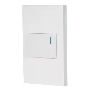 45600 / PA-APSE15-EEB Volteck Placa armada 1 interruptor de 3vías, 1.5mód, Española,blanco