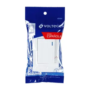 45593 / PA-APSE3-EB Volteck Placa armada 1 interruptor, 3 módulos, Española, blanco