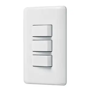 25083 / PA-APTR-B Placa armada con 3 interruptores sencillos, Volteck Basic