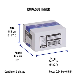 Volteck Placa armada 3 interruptores sencillos,blanco,línea Italiana