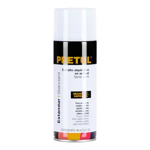 Pintura en aerosol, blanco brillante, 400ml, Pretul