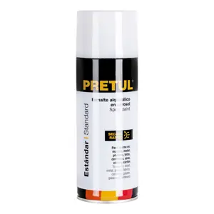 Pintura en aerosol, blanco mate, 400 ml, Pretul