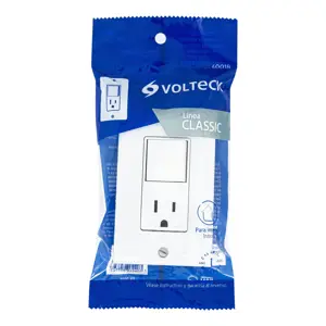 40018 / PA-COAP-CLP Placa armada contacto e interruptor Classic, Volteck