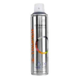 Truper Pintura en aerosol, gris acero, bote esbelto, 400 ml