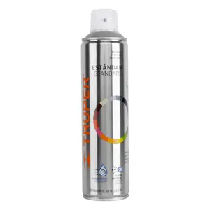 Truper Pintura en aerosol, gris claro, bote esbelto, 400 ml