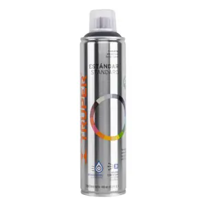 Truper Pintura en aerosol, gris obscuro, bote esbelto, 400 ml