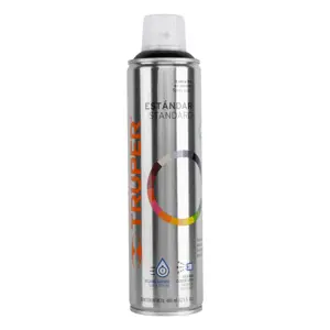 Truper Pintura en aerosol, negro brillante, bote esbelto, 400 ml