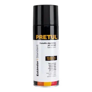 Pintura en aerosol, negro mate, 400 ml, Pretul