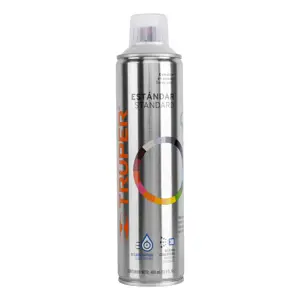 Truper Pintura en aerosol, transparente mate, bote esbelto, 400 ml