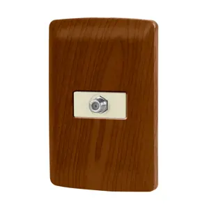 49953 / PA-TV-IM Volteck Placa armada con conexión para TV, madera, línea Italiana