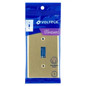 Volteck Placa para interruptor vertical, de aluminio, línea Standard
