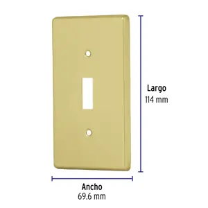 Volteck Placa para interruptor vertical, de aluminio, línea Standard