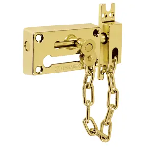 43707 / PACA-1 Pasador con cadena para puerta, acabado latón, Hermex