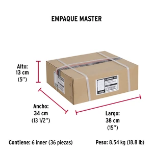 Pasador con cadena para puerta, acabado cromo mate, Hermex