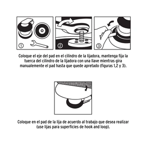 Pad de vinil para lijadora neumática TPN-861, Truper