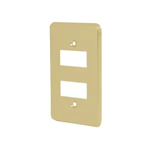 46436 / PADO-E Placa 2 módulos, de aluminio, línea Económica, Volteck
